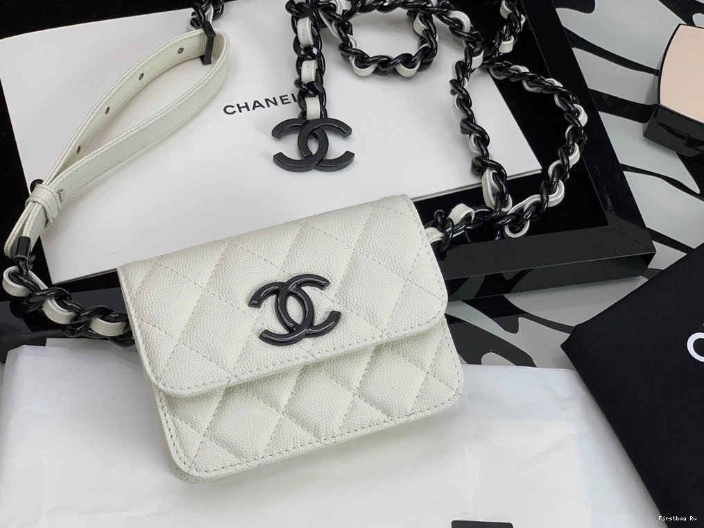 First Bag Ru FLAP BELT CHANEL HOLDER CARD 0712